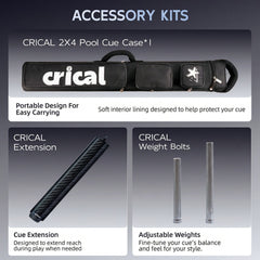 【CL-03】CRICAL Carbon Fiber Pool Cue Stick with 12.5mm Tip Low Deflection shaft for Billiard Cue Sticks