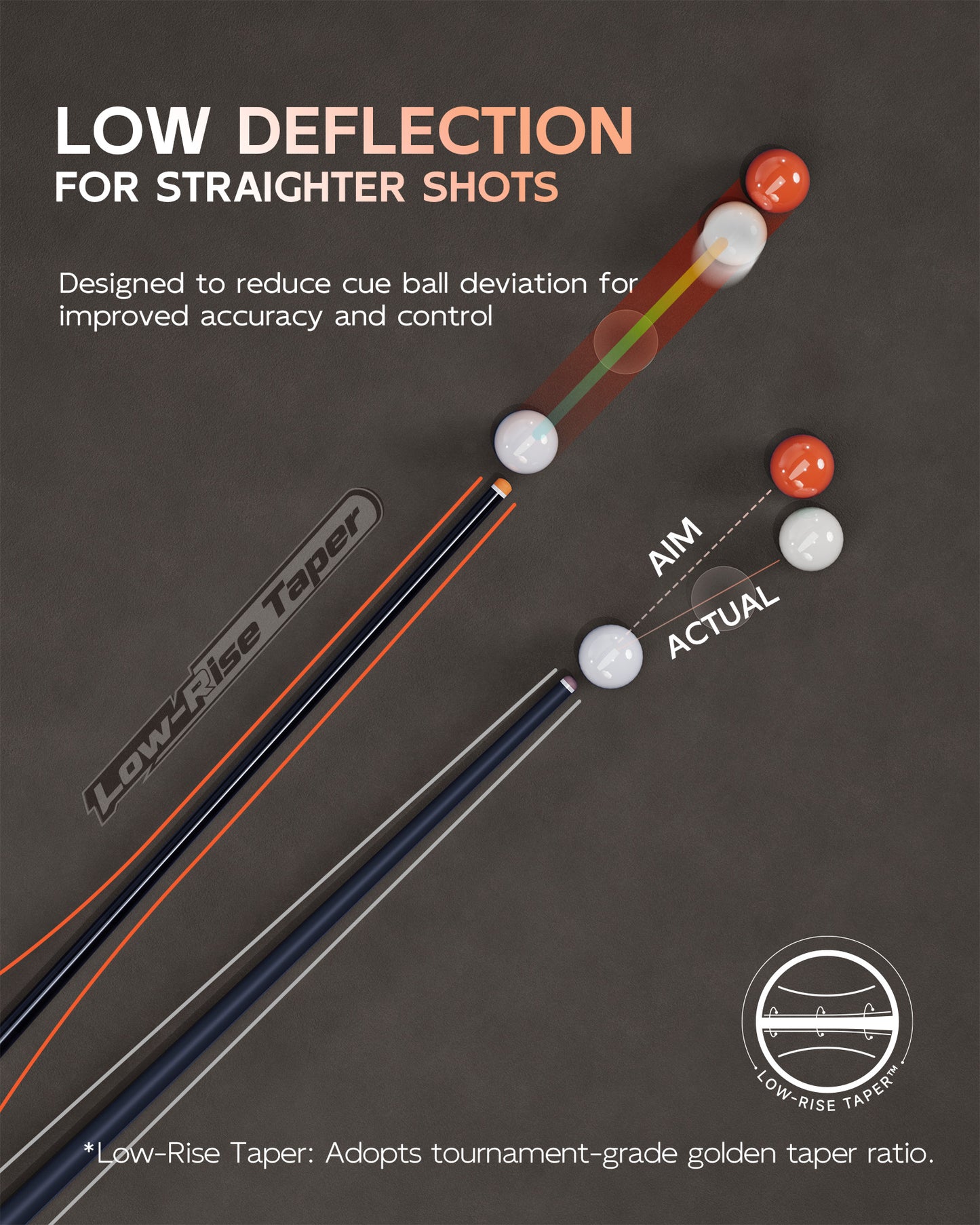 【CRICAL】CXD-2F Carbon Fiber Pool Cue Stick with 12.5mm Tip leather grip Low Deflection shaft for Billiard Cue Sticks