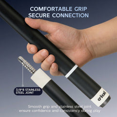 【CL-PRO 1】CRICA Carbon Fiber Pool Cue Stick with 12.5mm Tip Low Deflection shaft for Billiard Cue Sticks（ship from USA）