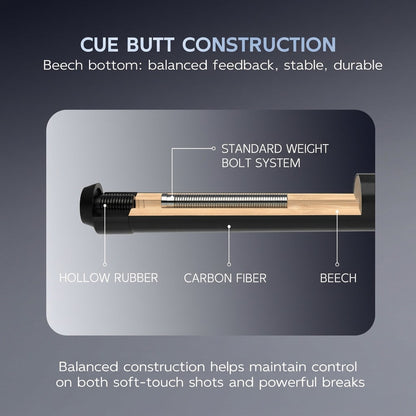 【CRICAL】CL-PRO 1 Carbon Fiber Pool Cue Stick with 12.5mm Tip Low Deflection shaft for Billiard Cue Sticks（ship from USA）