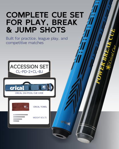 【PD】CRICAL Pro Taper Carbon Fiber Pool Cue Set with Maple Jump Break Cue