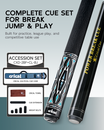 【CXD】CRICAL Pro Taper Carbon Fiber Pool Cue Set with Maple Jump Break Cue