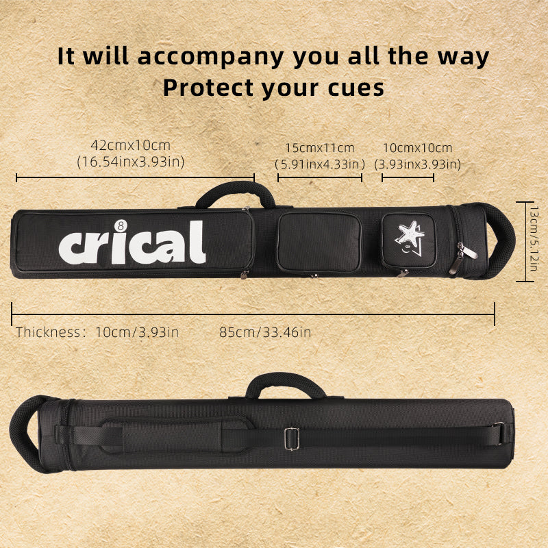【Crical】 6 holes Cue Case（White/Blue/Black/Brown）