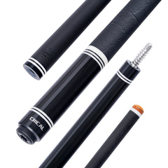 【CRICAL】 WR Series Low Deflection Carbon Fiber Pool Cue Stick – 58" 1/2 Split Billiard Cue with 12.5mm 6-Layer Tip,  Ebony/Pterocarpus Soyauxii Material, Pro Taper Carbon Fiber Shaft, 3/8x8 Stainless Steel Joint，Genuine Leather Grip for Professional Play