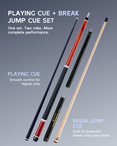 【WR+BREAK JUMP】CRICAL Carbon Fiber Pool Cue Set with Maple Break/Jump Cue