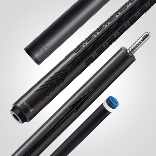 【CRICAL】CL-PD-05 Carbon Fiber Pool Cue Stick - 58" Low Deflection Professional Pool Cue with Pro Taper Shaft, 3D Wrapless Grip, 12.5mm Tip & 3/8x8 Joint Billiard Stick