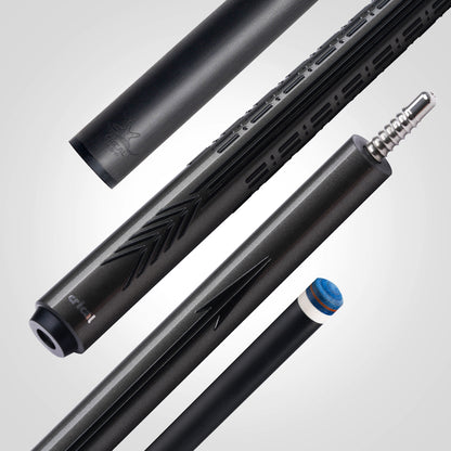 【CRICAL】CL-PD-03 Carbon Fiber Pool Cue Stick - 58" Low Deflection Professional Pool Cue with Pro Taper Shaft, 3D Wrapless Grip, 12.5mm Tip & 3/8x8 Joint Billiard Stick