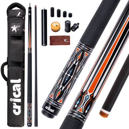 【CRICAL】CXD-2F Carbon Fiber Pool Cue Stick with 12.5mm Tip leather grip Low Deflection shaft for Billiard Cue Sticks