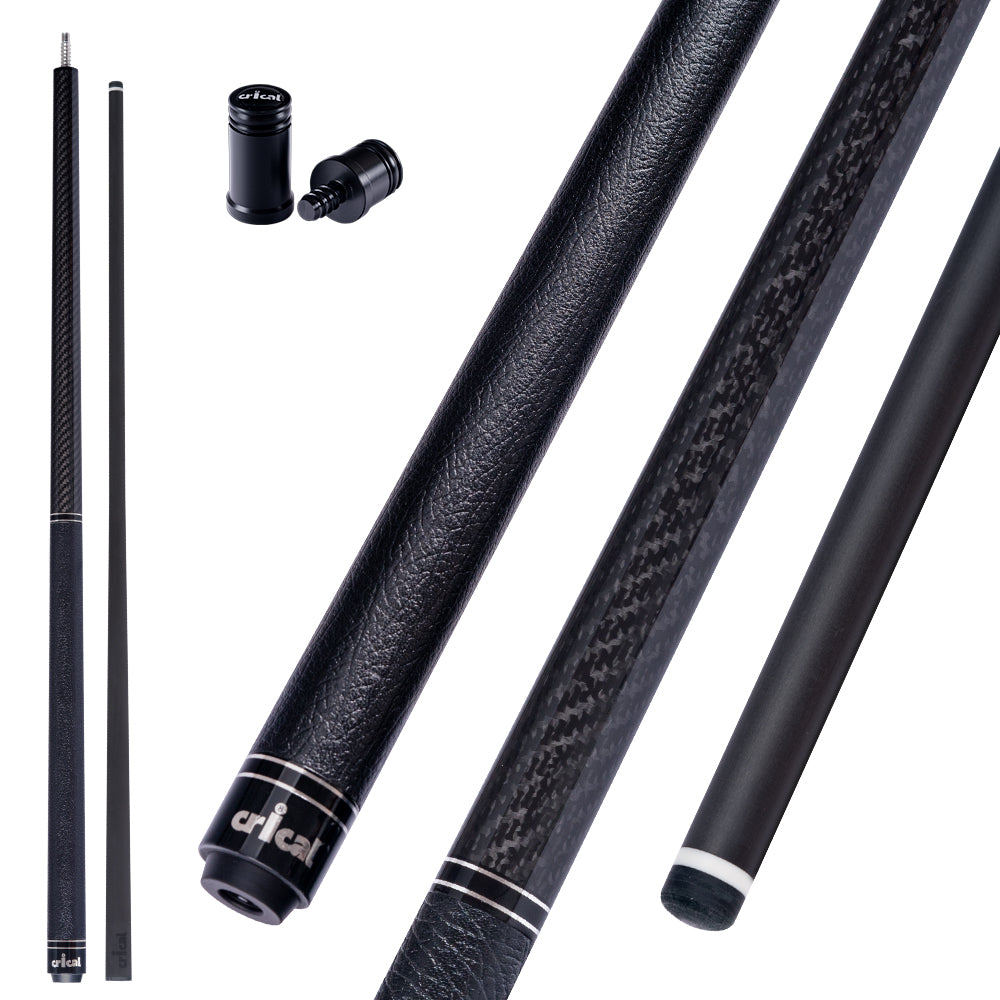 【CRICAL】VP-1 Carbon Fiber Pool Cue Stick - 58" Low Deflection Professional Pool Cue with Pro Taper Shaft,12.5mm Tip & 3/8x8 Joint Billiard Stick for Enhanced Control & Accuracy