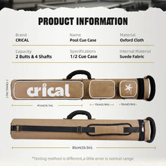 【CRICAL】 Pool Cue Case with 6 Holes 2*4 case 2 butts 4 shafts for 1/2 Billiard cue cases