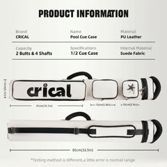 【Cue Case】Pool Cue Case with 6 Holes 2*4 case 2 butts 4 shafts pool cue bag for 1/2 Billiard cue cases