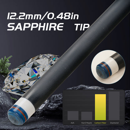【CRICAL】CL-02 Carbon Fiber Pool Cue Stick with 12.5mm Tip Low Deflection shaft for Billiard Cue Sticks
