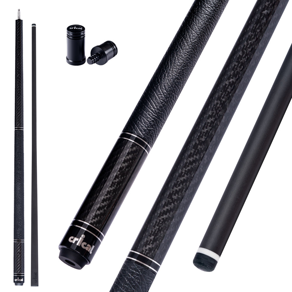 【CRICAL】VP-1 Carbon Fiber Pool Cue Stick - 58" Low Deflection Professional Pool Cue with Pro Taper Shaft,12.5mm Tip & 3/8x8 Joint Billiard Stick for Enhanced Control & Accuracy
