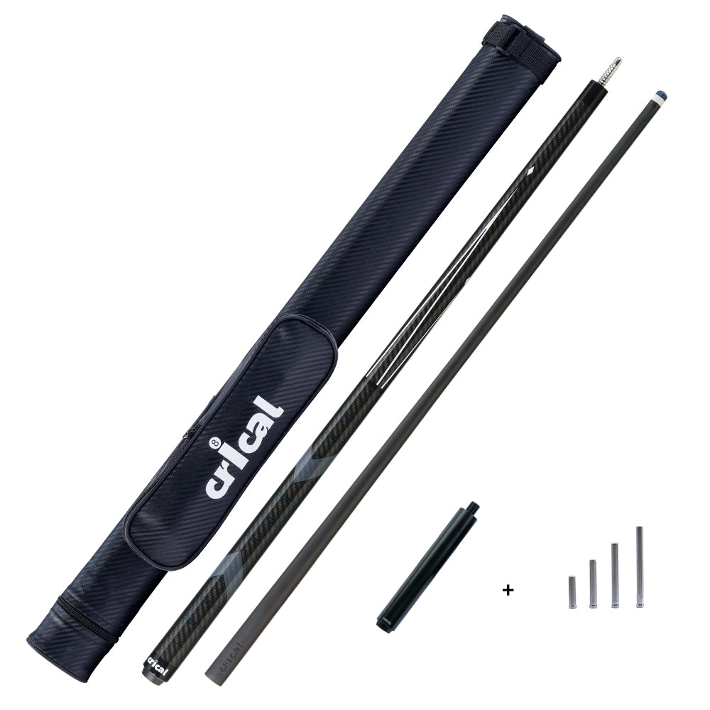 CL-01】CRICAL Carbon Fiber Pool Cue Stick with 12.5mm Tip Low Deflecti