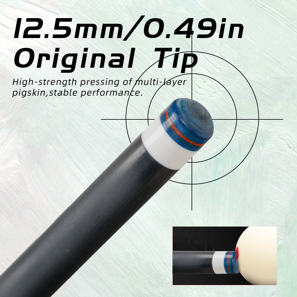 【Crical】CL-01 Carbon Fiber Pool Cue Stick with 12.5mm Tip Low Deflection shaft for Billiard Cue Sticks