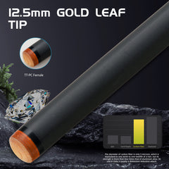 【CXD-1BF】 Carbon Fiber Pool Cue Stick with 12.5mm Tip Low Deflection shaft for Billiard Cue Sticks