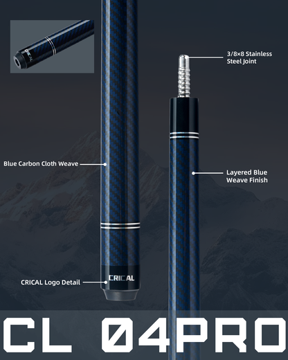 【CL pro 4 G】CRICAL CL-PRO-4 58-Inch Carbon Fiber Pool Cue
