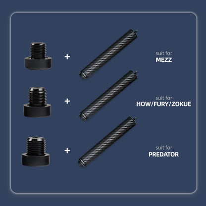 Crical Billiard  Cue extension with carbon fibe material suitable for PREDATOR MEZZ How Crical extension professional billiard accessories