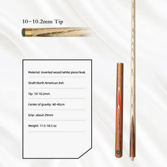 【Snooker】3/4 Split Snooker Cues with 10-10.2mm Tip and Extension Cases for Professional Snooker Cue Stick(Tianzun-Blue)