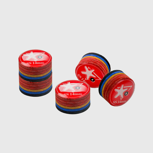 【CRICAL】Billiard Tips with Rainbow Tips 11/14mm Multilayer Pig Skin Cue Tips for Snooker Cue Tips for Billiards Cue Tip Accessories