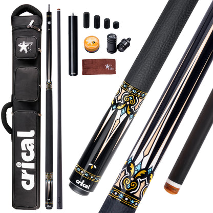 【CRICAL】CXD-3YF Carbon Fiber Pool Cue Stick with 12.5mm Tip leather grip Low Deflection shaft for Billiard Cue Sticks
