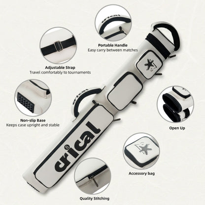 【Crical】Pool Cue Case with 6 Holes 2*4 case 2 butts 4 shafts pool cue bag for 1/2 Billiard cue cases