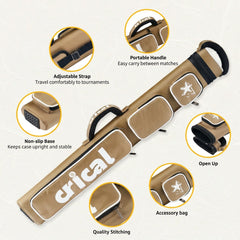 【CRICAL】 Pool Cue Case with 6 Holes 2*4 case 2 butts 4 shafts for 1/2 Billiard cue cases