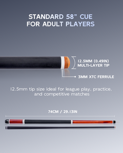 【WR+BREAK JUMP】CRICAL Carbon Fiber Pool Cue Set with Maple Break/Jump Cue