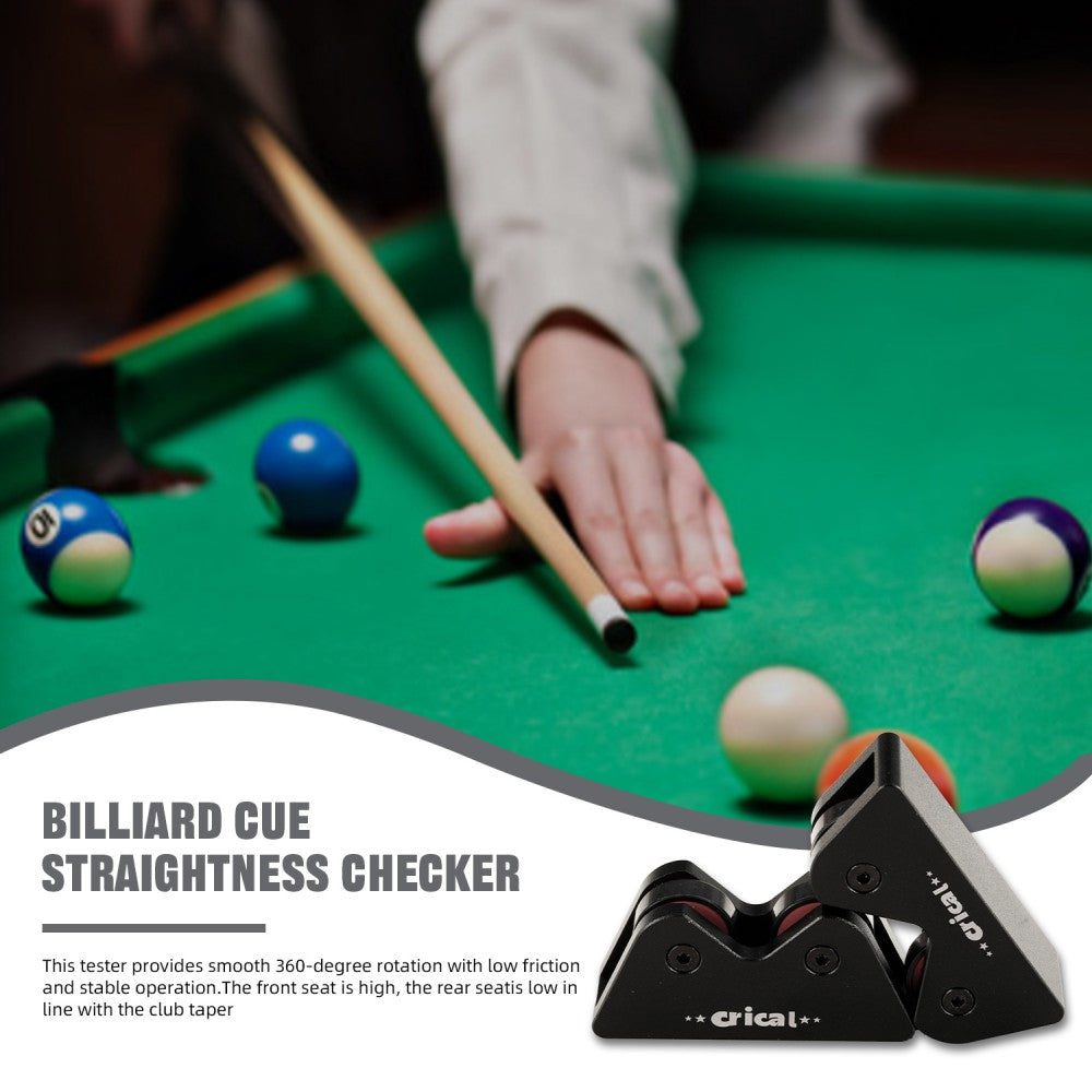 CRICAL 2Pcs Billiard Cue Straightness Checker,Pool Billiard Cue Snooker Club Roller Straightness Detector Checker Inspect Tool