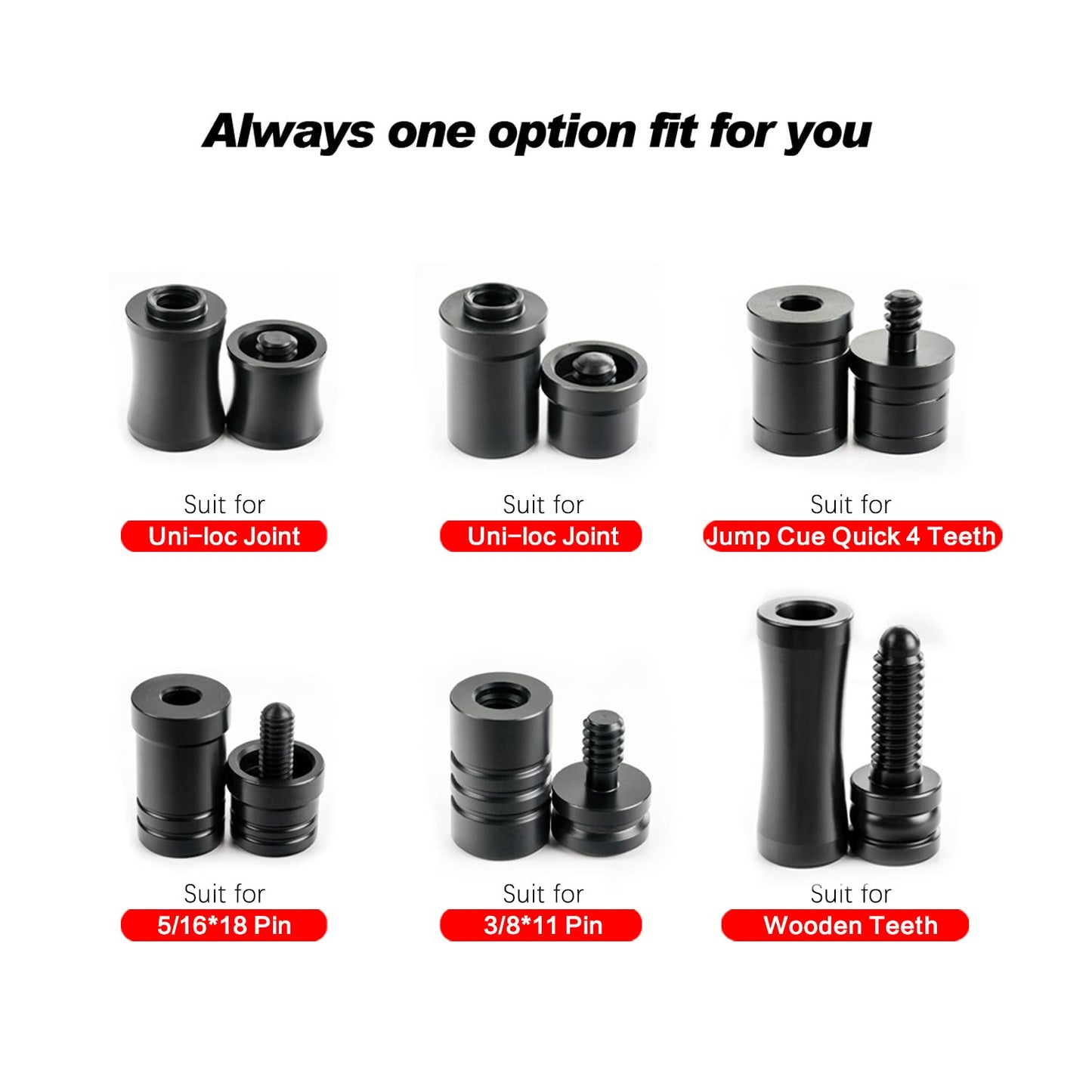 CRICAL Billiard Joint Protector Plastic 3/8 X 8 Radial Pin 3/8 X 10 Uni-loc Joint Suit for Predator MEZZ