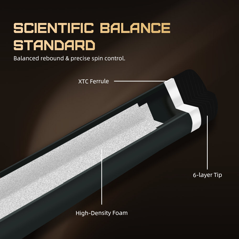 【CRICAL】VP-1 Carbon Fiber Pool Cue Stick - 58" Low Deflection Professional Pool Cue with Pro Taper Shaft,12.5mm Tip & 3/8x8 Joint Billiard Stick for Enhanced Control & Accuracy