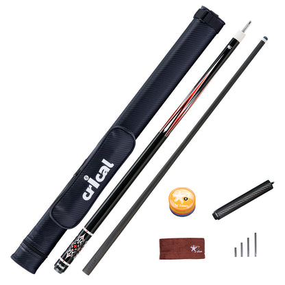 【KRITIKA】 CL-pro3 Karbonfibra Bilarda Bastono kun 12.5mm Pinto Malalt-Deklina ŝafto por Bilardaj Bastonoj