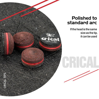 【Crical】Billiard Tips with Rainbow Tips 11/14mm Multilayer Pig Skin Cue Tips for Snooker Cue Tips for Billiards Cue Tip Accessories