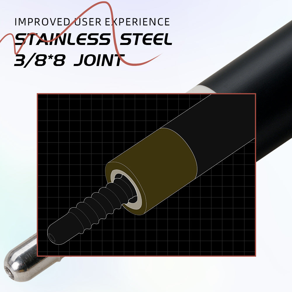 【Crical】PRO-1 Carbon Fiber Pool Cue Stick with 12.5mm Tip Low Deflection shaft for Billiard Cue Sticks