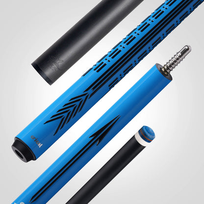 【CRICAL】CL-PD-02 Carbon Fiber Pool Cue Stick - 58" Low Deflection Professional Pool Cue with Pro Taper Shaft, 3D Wrapless Grip, 12.5mm Tip & 3/8x8 Joint Billiard Stick