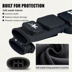 【Cue Case】Pool Cue Case with 6 Holes 2*4 case 2 butts 4 shafts pool cue bag for 1/2 Billiard cue cases