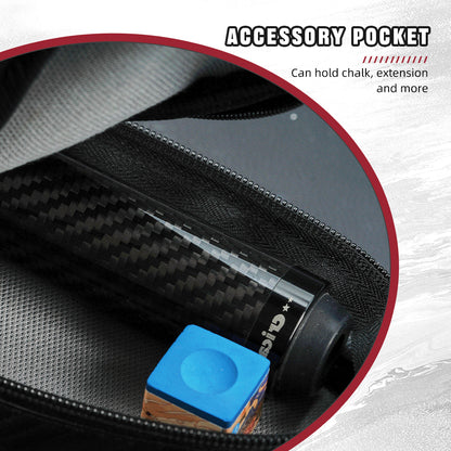 【CRICAL】Pool Cue Case with 2 Holes 1 butt 1shaft for 1/2 Billiard cue cases