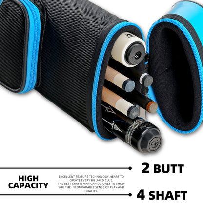 【Crical】Pool Cue Case with 6 Holes 2*4 case 2 butts 4 shafts pool cue bag for 1/2 Billiard cue cases