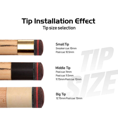 【Crical】Billiard Tips with Rainbow Tips 11/14mm Multilayer Pig Skin Cue Tips for Snooker Cue Tips for Billiards Cue Tip Accessories