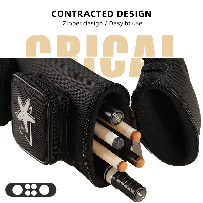 【Crical】 6 holes Cue Case（White/Blue/Black/Brown）