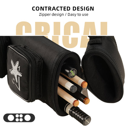 【Crical】Pool Cue Case with 6 Holes 2*4 case 2 butts 4 shafts pool cue bag for 1/2 Billiard cue cases