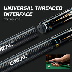 CRICAL 8-Inch Carbon Fiber Pool Cue Extension