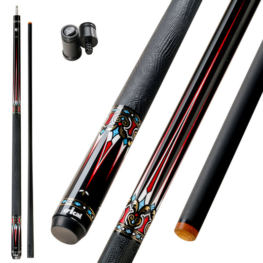【Crical】CXD-3RF Carbon Fiber Pool Cue Stick with 12.5mm Tip leather grip Low Deflection shaft for Billiard Cue Sticks