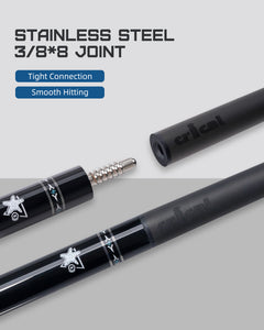 【CXD-1RF】 Carbon Fiber Pool Cue Stick with 12.5mm Tip Low Deflection shaft for Billiard Cue Sticks