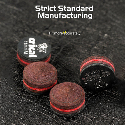 【Crical】Billiard Tips with Rainbow Tips 11/14mm Multilayer Pig Skin Cue Tips for Snooker Cue Tips for Billiards Cue Tip Accessories