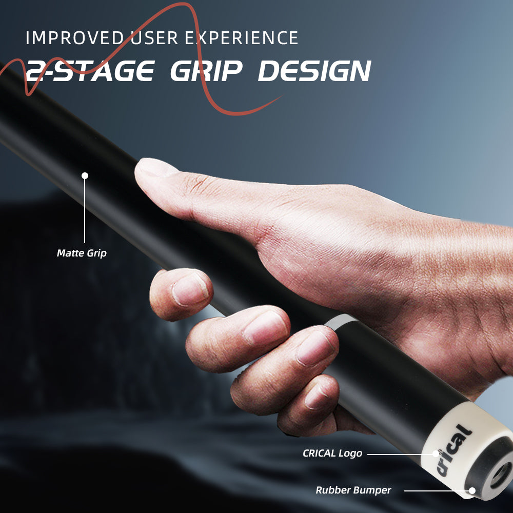 【Crical】PRO-1 Carbon Fiber Pool Cue Stick with 12.5mm Tip Low Deflection shaft for Billiard Cue Sticks
