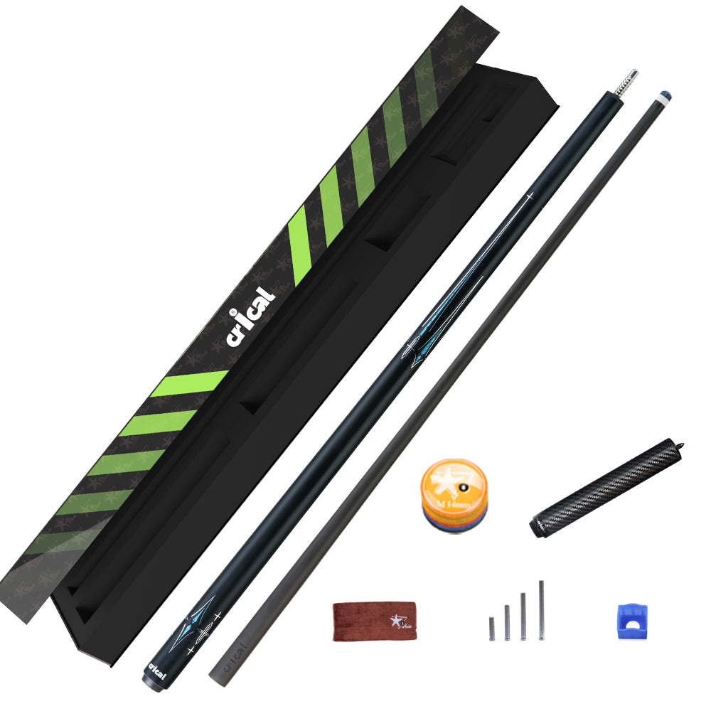【CRICAL】 CL-03 Carbon Fiber Pool Cue Stick with 12.5mm Tip Low Deflection shaft for Billiard Cue Sticks