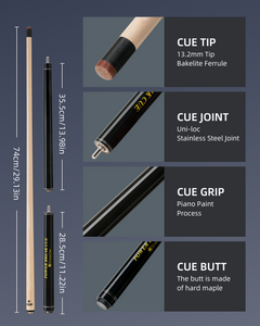 【WR+BREAK JUMP】CRICAL Carbon Fiber Pool Cue Set with Maple Break/Jump Cue