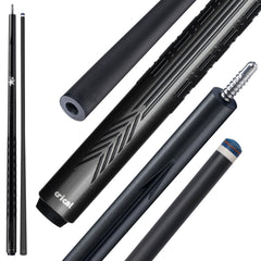 【CL-PD-(1-5】 Carbon Fiber Pool Cue Stick - 58" Low Deflection Pool Cue with Pro Taper Shaft, 3D Wrapless Grip, 12.5mm Tip & 3/8x8 Joint Billiard Stick