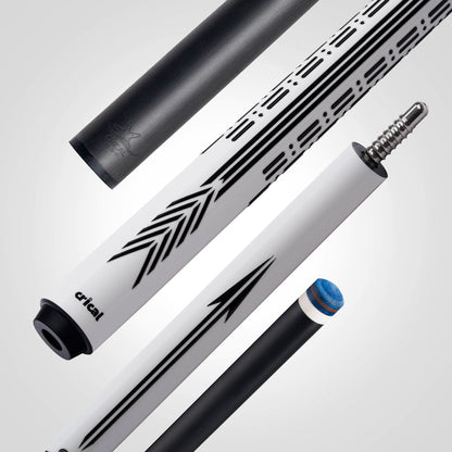 【CRICAL】CL-PD-05 Carbon Fiber Pool Cue Stick - 58" Low Deflection Professional Pool Cue with Pro Taper Shaft, 3D Wrapless Grip, 12.5mm Tip & 3/8x8 Joint Billiard Stick